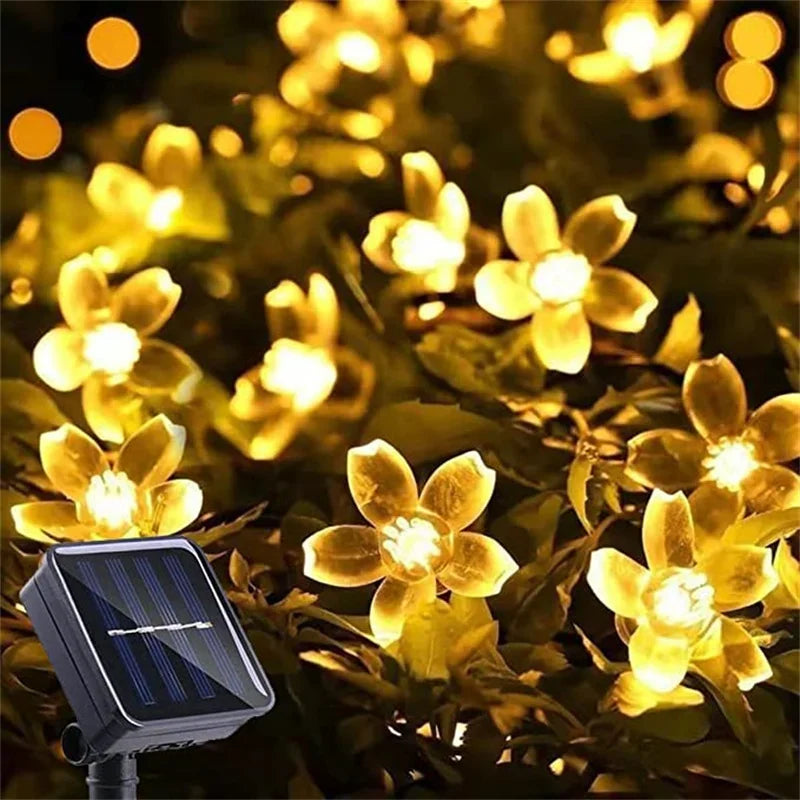 LumiSola Solar Lichterkette | 20–100 LEDs | Warmweiß, Weiß oder RGB | 8 Modi | Für Garten & Balkon | 5–12m