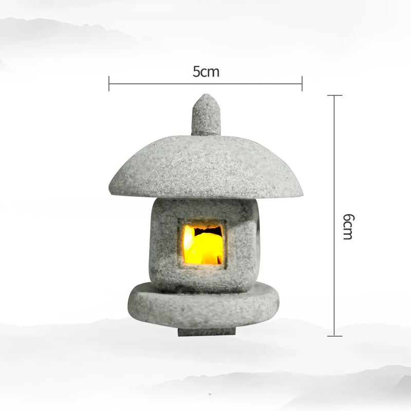 Mini-Pagode ZenStone | Sandstein-Dekoration | Für Garten, Bonsai & Zen-Oasen | Handgearbeitet