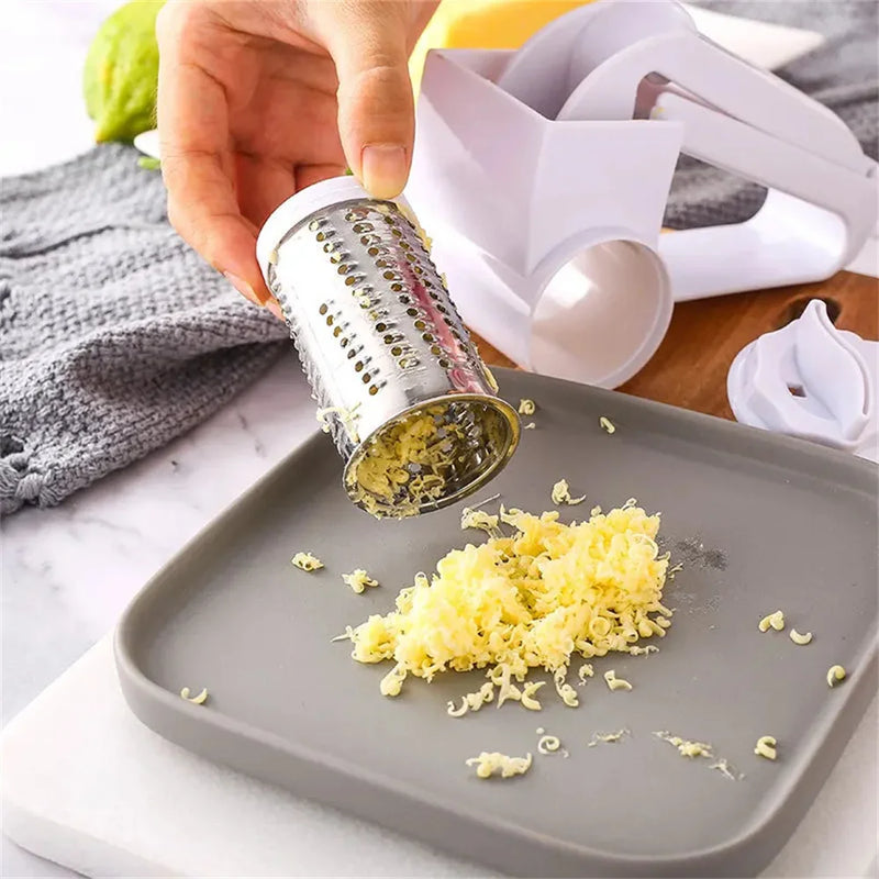 RollaGrate Käsereibe | Manuelle Trommelreibe mit Kurbel | Edelstahl & ABS | Für Käse, Nüsse & Schokolade