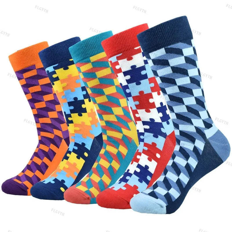 Coloria Herren Socken 5er-Pack | Bunte Freizeit- & Businesssocken | Gekämmte Baumwolle | Größe 40–46