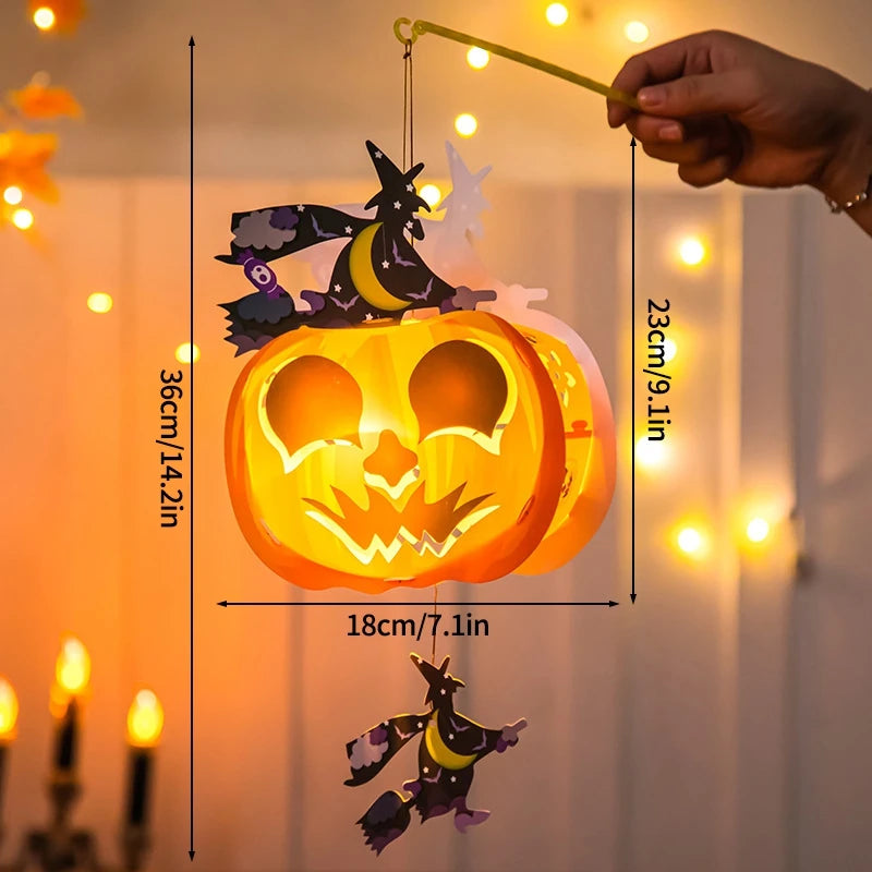 Halloween Laterne PumpkinGlow | DIY Kürbis-Laterne | Kinderfreundlich & Wiederverwendbar | 5,6 × 12,6 cm