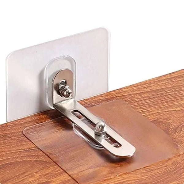 Stabello Anti-Kipp Befestigungs-Set 4-teilig | Verstellbar & Selbstklebend | Für Regale, Schränke & Kommoden
