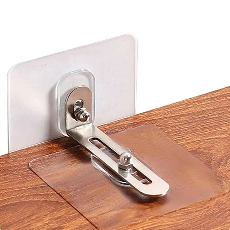 Stabello Anti-Kipp Befestigungs-Set 4-teilig | Verstellbar & Selbstklebend | Für Regale, Schränke & Kommoden