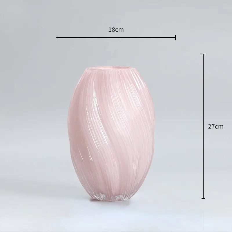 Glazen Vaas | TwistDesign | Gedraaid Ontwerp | Modern & Elegant | Voor Droogbloemen & Decoratie