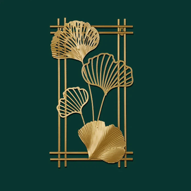 Wanddeko Metallblatt | Modernes Design | Handgefertigt | 25 × 45 cm