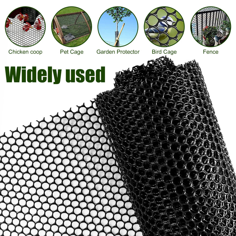 FlexGuard Mesh | Kunststoff-Zaunnetz für Garten & Baumstammschutz | 300 × 40 cm / 600 × 40 cm | Wetterfest & zuschneidbar