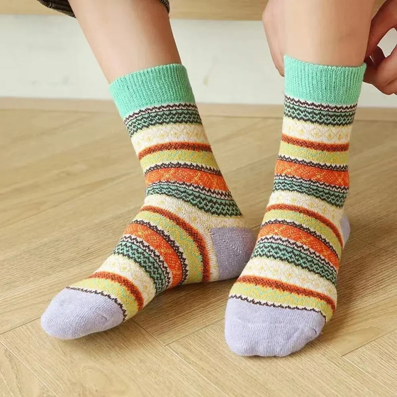 Woolina | Damen Wollsocken Set | 5 Paar | Extra Dick & Warm | Herbst & Winter