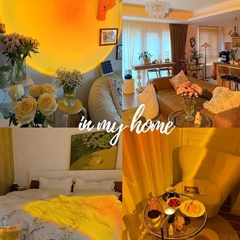 LED Projektionslampe | Sunset & Mehrfarbig | USB | 180° Strahlwinkel