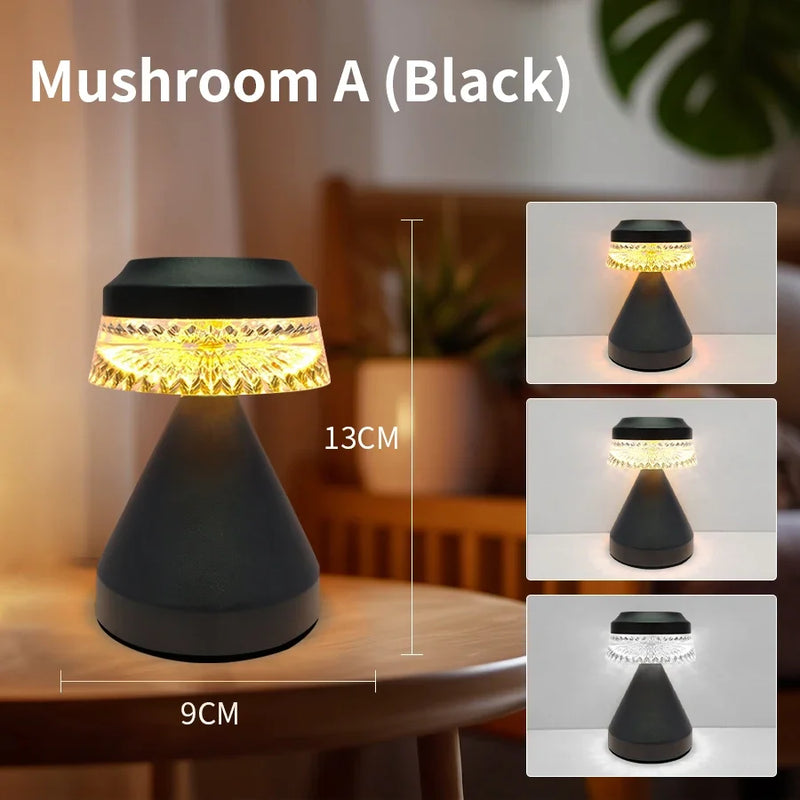 LumiShroom | LED Pilz Tischlampe | Wiederaufladbar & Dimmbar | Kabellose Design-Leuchte für Schlafzimmer, Wohnzimmer & Bar