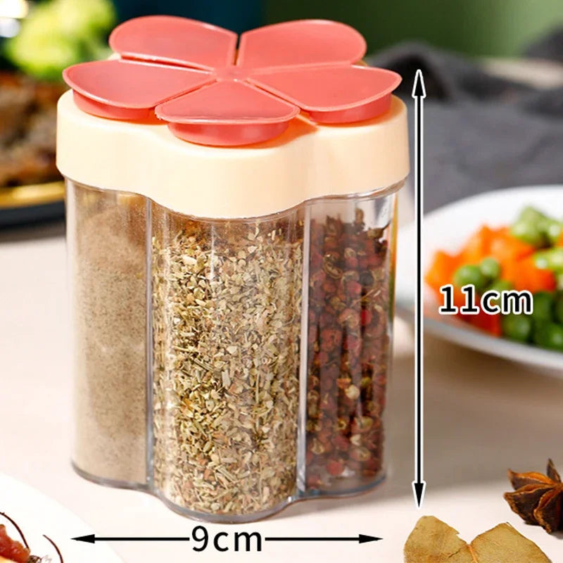 CampSpice ProBox Gewürzdose für Camping | Mit Deckel & separaten Fächern | Transparent & lebensmittelecht | Für Salz, Pfeffer & Grillgewürze