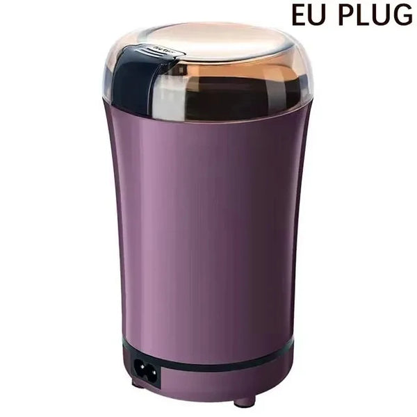 Grindora Elektrische Kaffeemühle & Gewürzzerkleinerer | Edelstahlklingen & einstellbare Mahlstufen | Tragbar & vielseitig | 10–30 Sek. Schnellmahlung