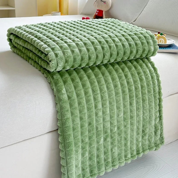 FauxFurria | Flauschige Imitatfell-Flanell-Decke | Uni-Farben | Winter & Ganzjahresgebrauch