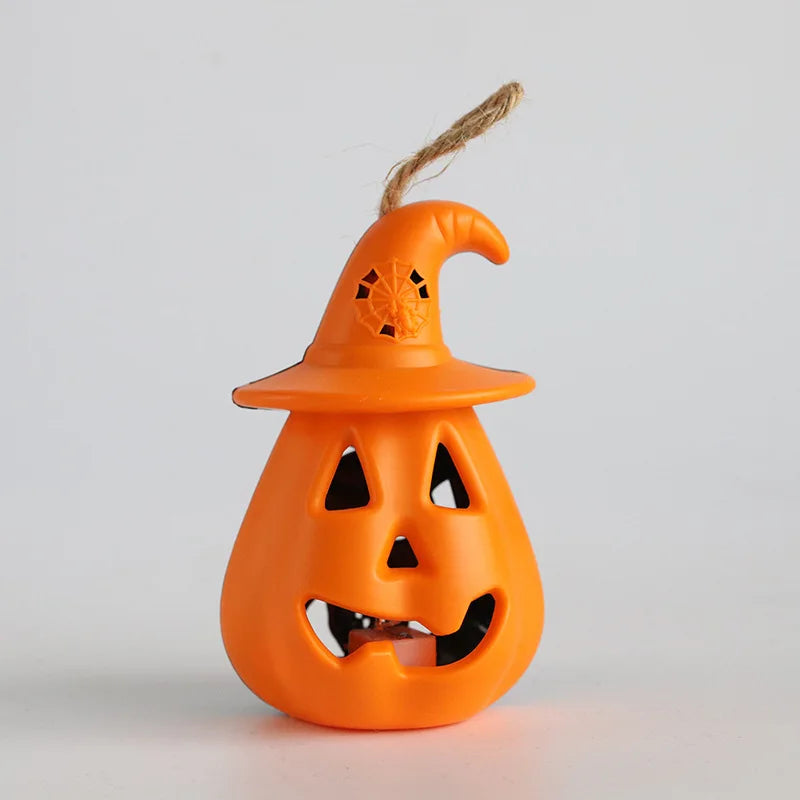 Pumpkin Glow Tragbare Halloween-Kürbislaterne für Kinder | LED-Kerzenlicht | Stimmungsvolle Deko