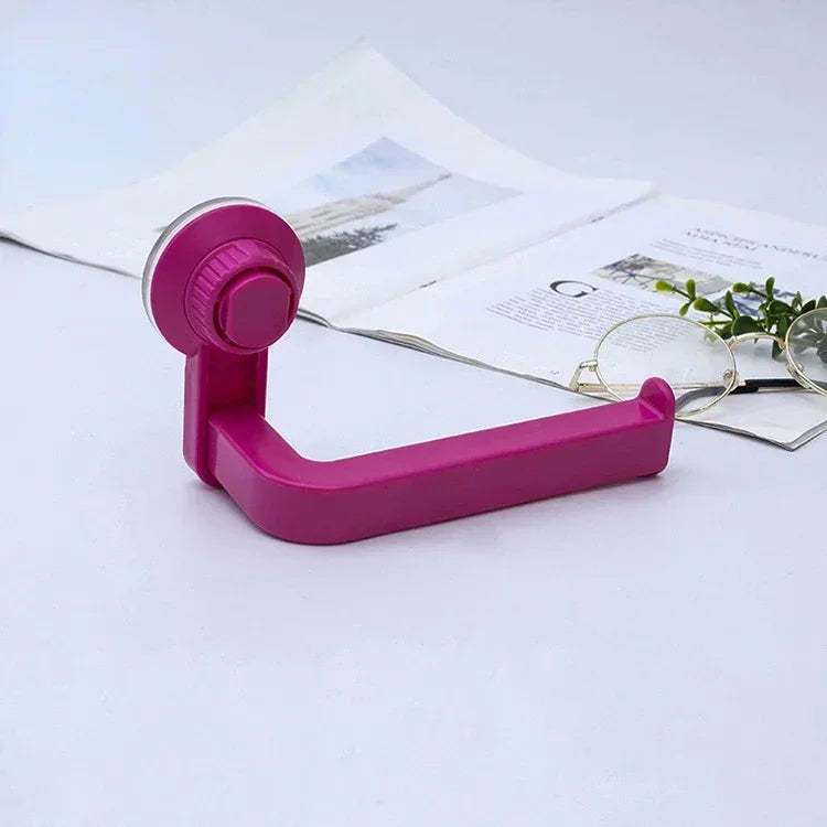 FixoGrip Wandmontierter Toilettenpapierhalter | Ohne Bohren | Mit Saugnapf & Vakuumfunktion | Für Bad & Küche