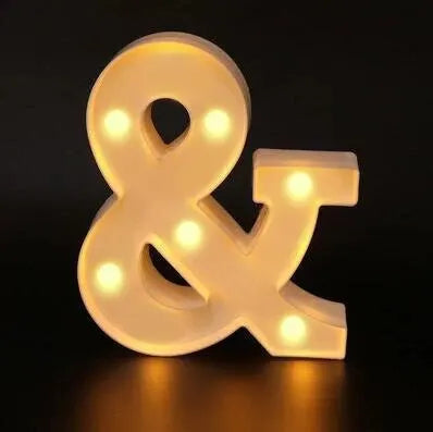 LED Buchstaben Lampe | Luminous Alphabet Light | Warmweiß & Batteriebetrieben | Hochzeit, Geburtstag & Partydeko