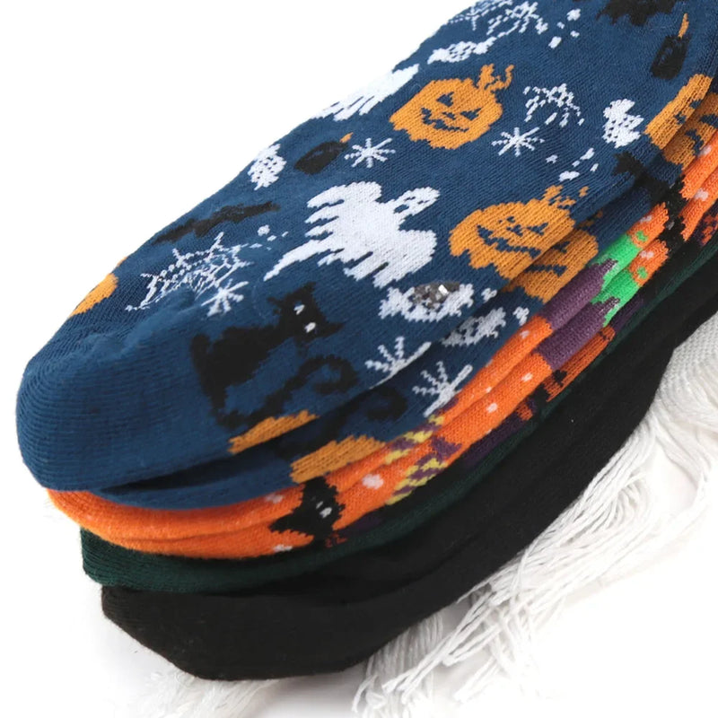 SpookySteps | Halloween Socken | Unisex | Knochen & Spinnennetz Design | EU 36–43
