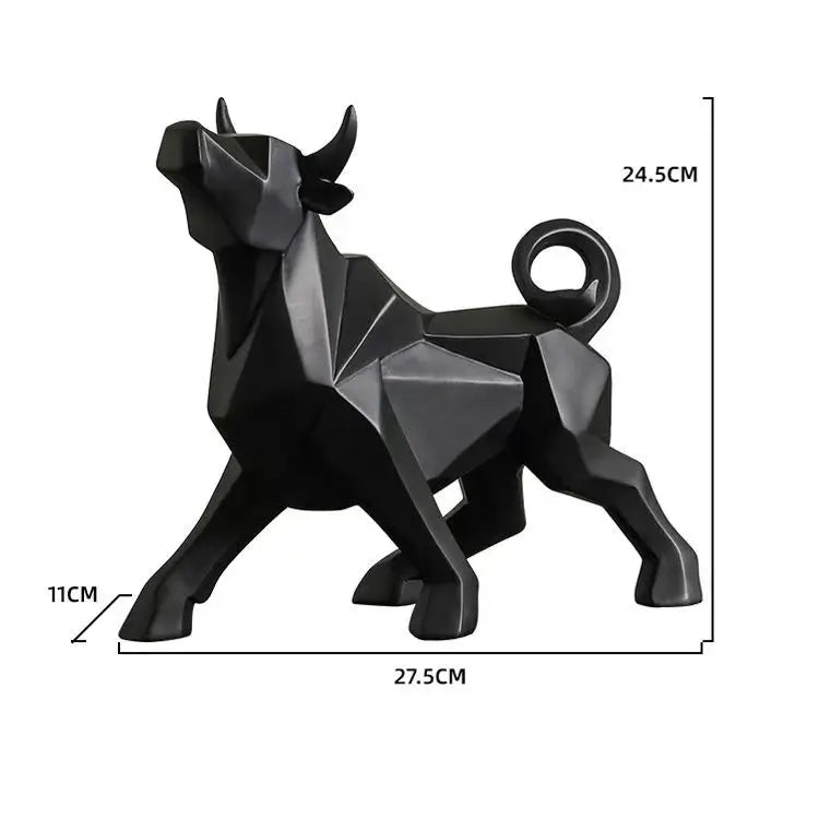 ToroArte Stier Skulptur | Nordic Design | Harzfigur Modern | 35 cm / 26 cm