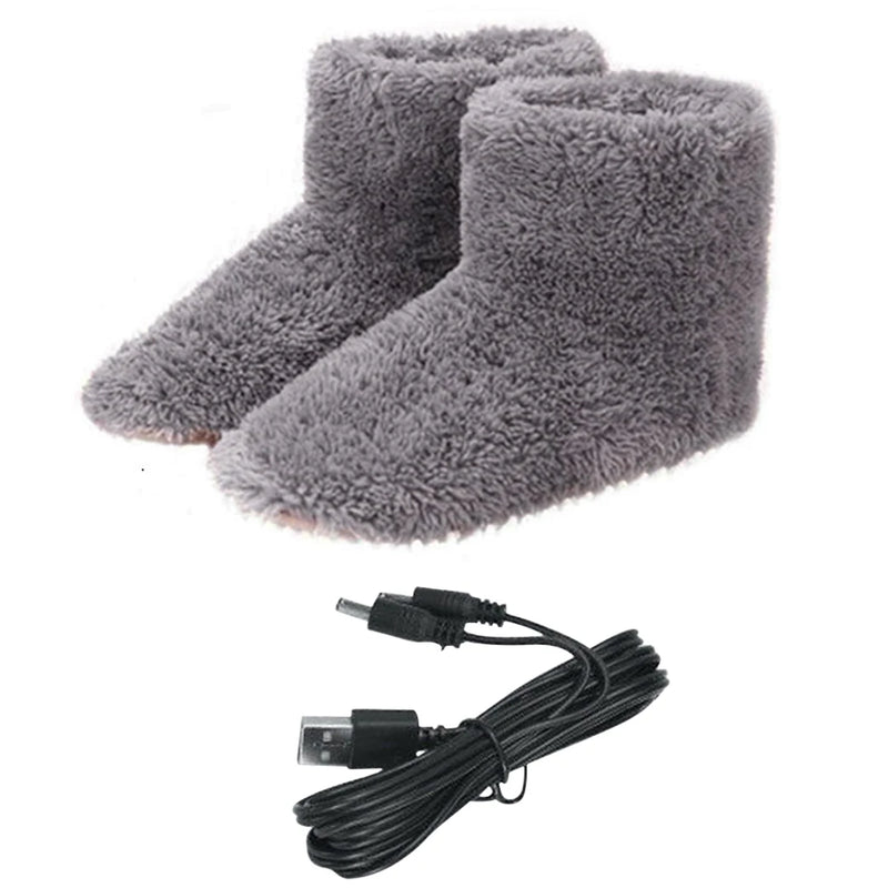 WarmStep USB | Beheizbare Hausschuhe für Damen & Herren | Wiederaufladbare Fußwärmer | Waschbar & Energiesparend | Perfekt für kalte Wintertage