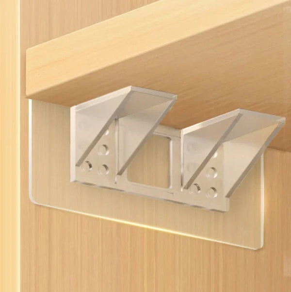 Trennhalter ClearFix | Transparenter Regal- und Schubladenteiler | Für Schränke, Fächer & Bücherregale | 15×7 cm
