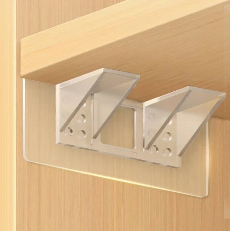 Trennhalter ClearFix | Transparenter Regal- und Schubladenteiler | Für Schränke, Fächer & Bücherregale | 15×7 cm