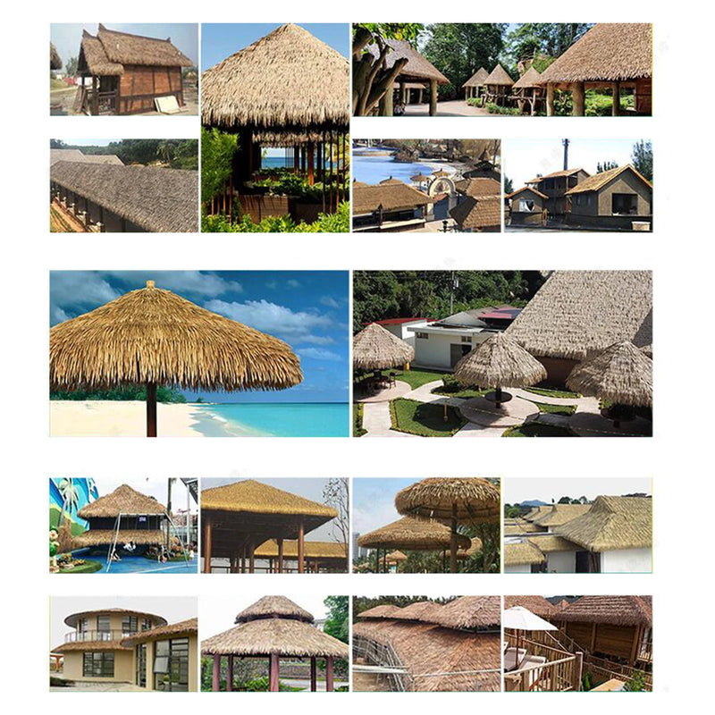 TROPISHIELD Künstliches Palmendach | UV-beständig & wetterfest | 100×50 cm | Für DIY-Dächer, Sonnenschirme, Tiki-Bars & Gartenhütten