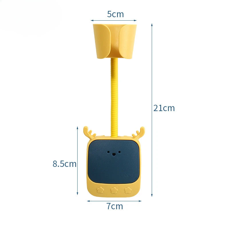 StyleMount Wandhalterung für Haartrockner | 180° Verstellbar & Selbstklebend | Universelle Halterung mit Cartoon-Design | 21 × 7 × 8,5 cm