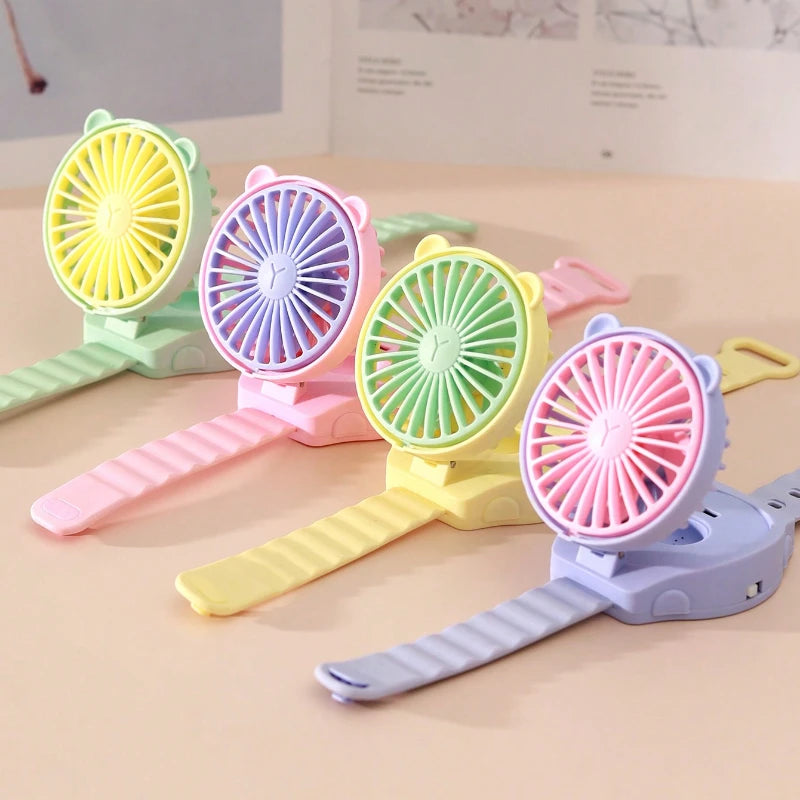 Mini-Ventilator CooliTime | Tragbarer Armlüfter im Cartoon-Design | Kreatives Geschenk für Kinder & Freunde | Für Reisen & Büro