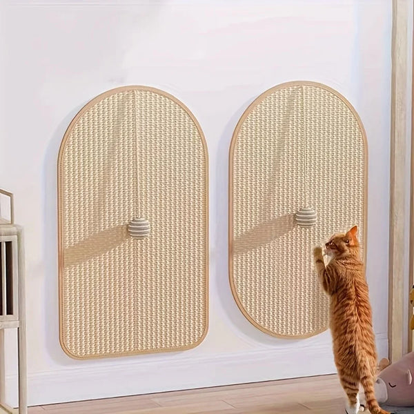 Kratzoa KratzPad aus Sisal | Langlebig & Sofafreundlich | Mit Spielzeug für Katzen | Rutschfeste Katzenmatte