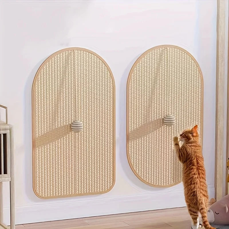 Kratzoa KratzPad aus Sisal | Langlebig & Sofafreundlich | Mit Spielzeug für Katzen | Rutschfeste Katzenmatte