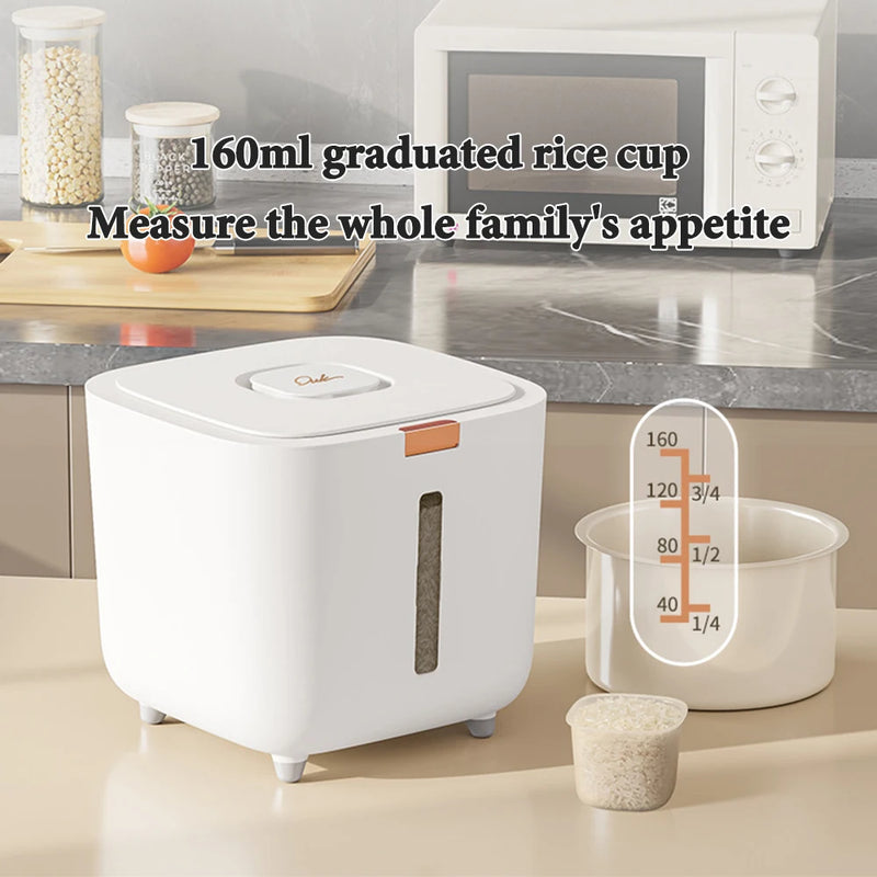 Reisspender GrainGuard | 5–10 kg Kapazität | Luftdicht & Transparent | Mit Messbecher & Sichtfenster