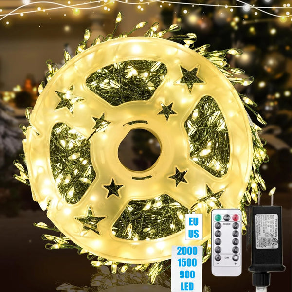 LED-Feuerwerks-Lichterkette Ignisia | Mit Fernbedienung | 30–75 m | 900–2000 LEDs | IP65 Wasserdicht | Für Weihnachten, Halloween & Feste