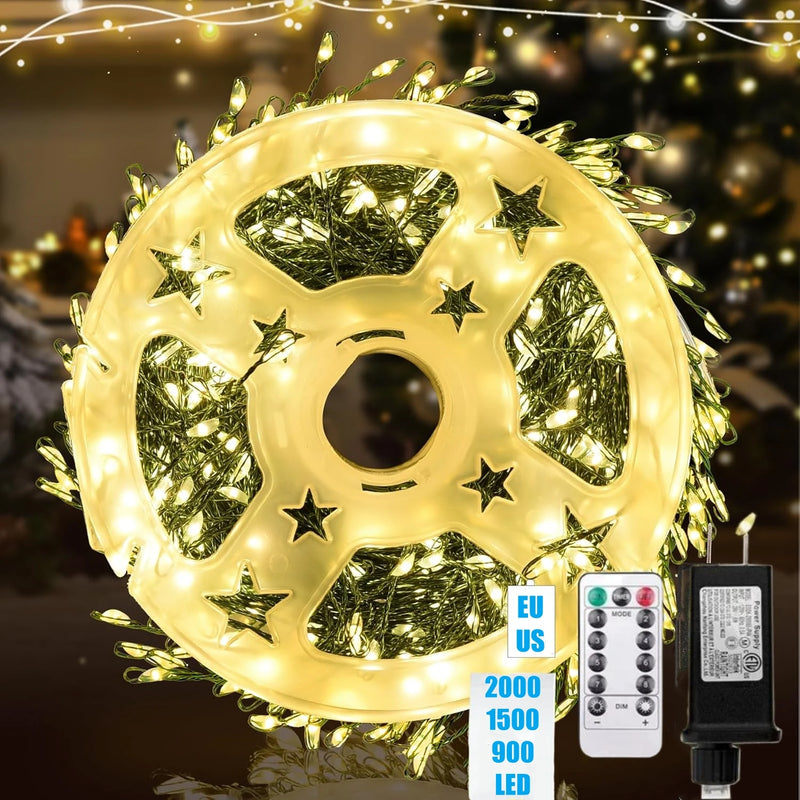 LED-Feuerwerks-Lichterkette Ignisia | Mit Fernbedienung | 30–75 m | 900–2000 LEDs | IP65 Wasserdicht | Für Weihnachten, Halloween & Feste