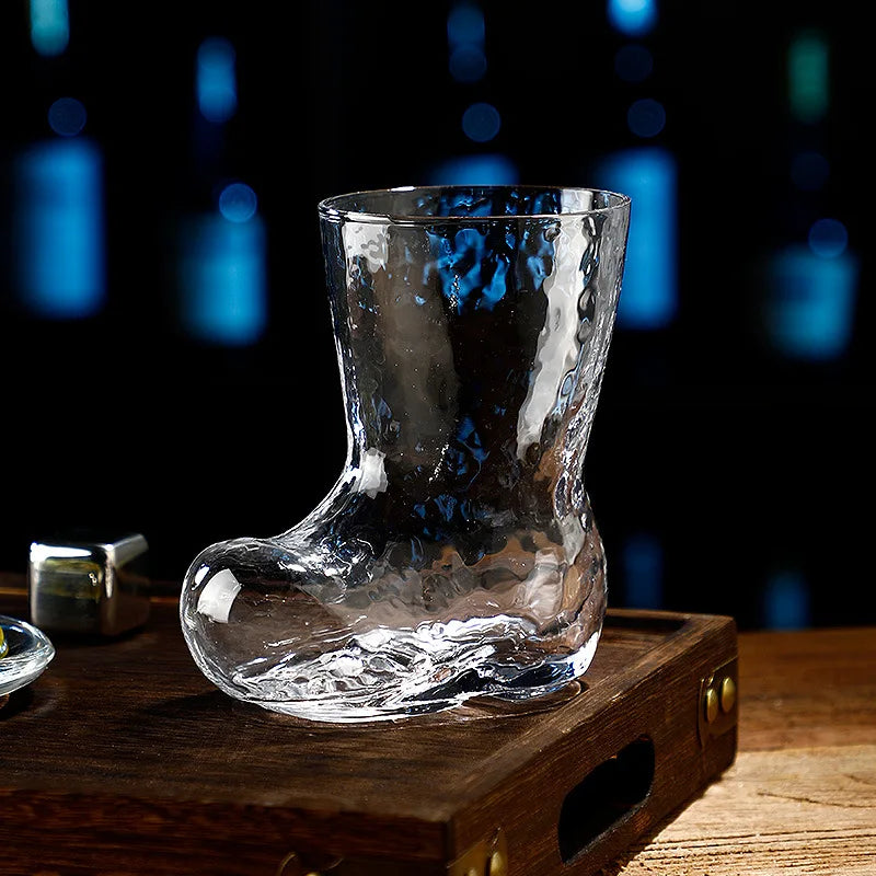 ProstStiefel Bierglas Stiefel | 300 ml | Traditionelles Partyglas | Robustes Qualitätsglas | 12×8×5 cm