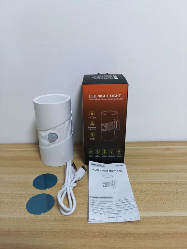 Lumora Sense Nachtlicht | Intelligentes Nachtlicht | Bewegungsmelder & Dimmbar | Wiederaufladbar mit Magnetbefestigung | 3000K–7000K