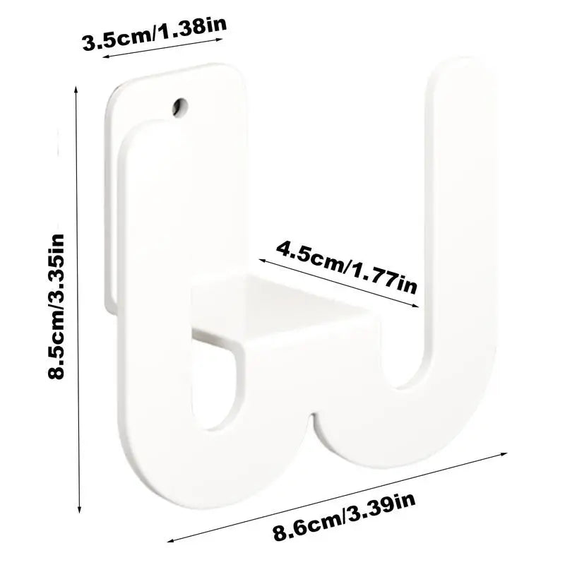 Wand-Schuhhalter Minimura FlexHook | Slipper-Organizer aus Carbonstahl | Platzsparende Aufbewahrung für Flur, Bad & Schlafzimmer | 8,5 × 8,6 × 4,5 cm