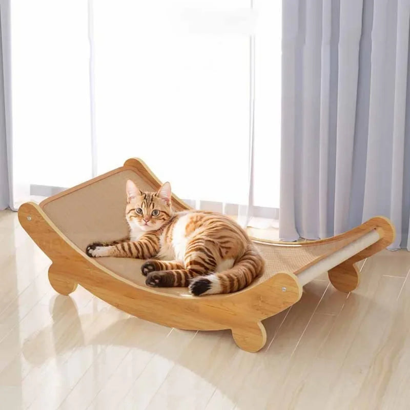 Katzen-Kratzbrett Mirova FlexBoard | Abnehmbares & kratzfestes Sisalbett | Kratzspielzeug & Schlafplatz in einem | Größen S & L