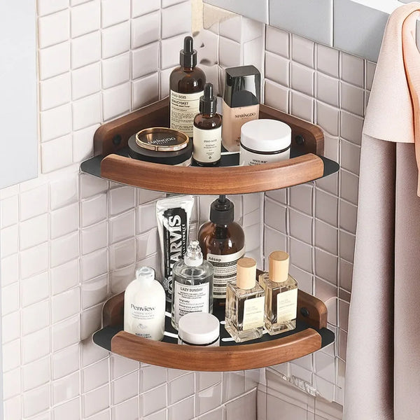 Holznah Badregal aus Holz | Natürlich & Elegant | Feuchtigkeitsbeständig
