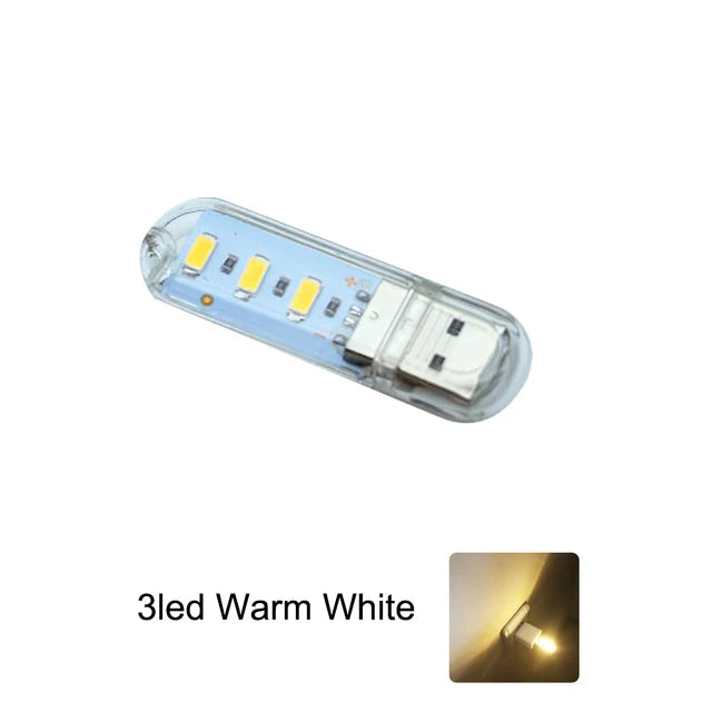 Mini USB LED Leselampe | Tragbare Nachtlampe für Laptop, Powerbank & PC | 5V, 3–24 LEDs | Lumivio