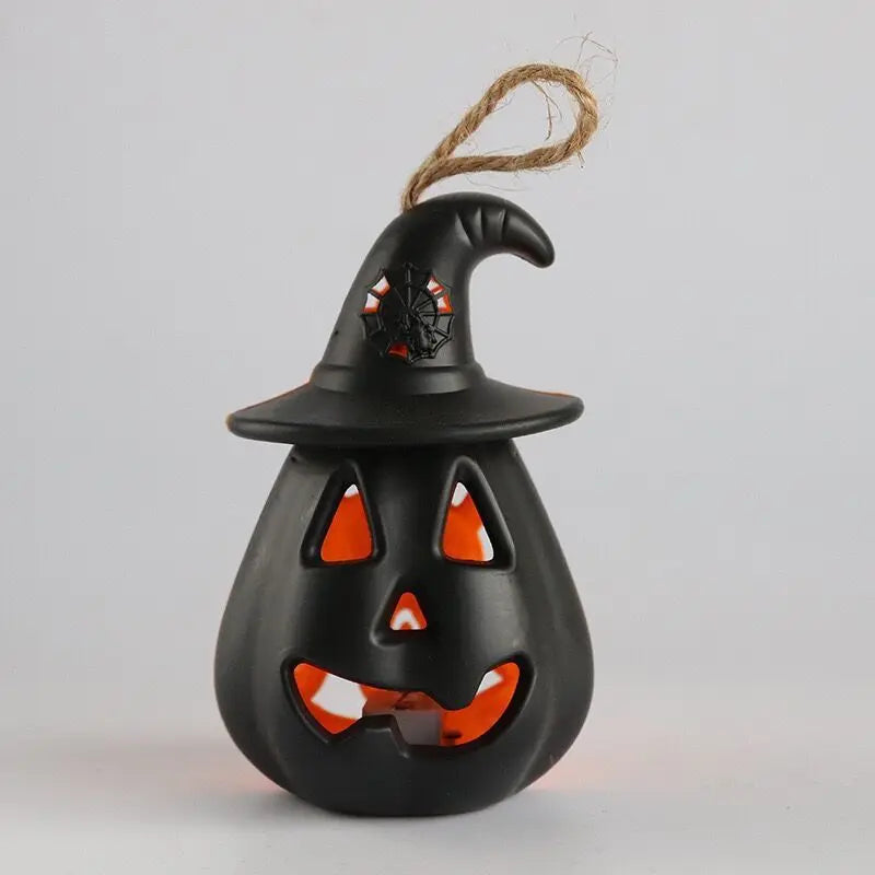Pumpkin Glow Tragbare Halloween-Kürbislaterne für Kinder | LED-Kerzenlicht | Stimmungsvolle Deko