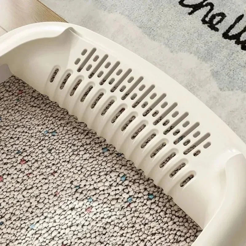 Katzentoilette Felviva CleanStep Mini | Kleine Anti-Spritz Katzentoilette mit hoher Umrandung | Inklusive Streuschaufel | 36,9×29,3×16 cm