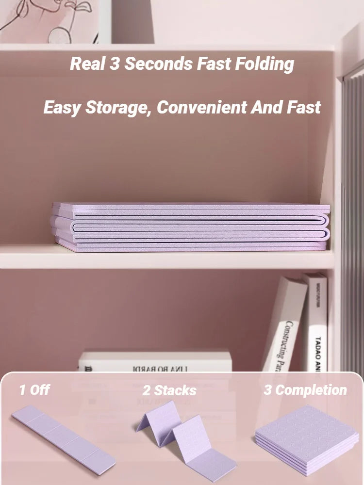YogaMat FlexFold | Faltbar & Leicht | Beidseitig Rutschfest | Umweltfreundliches TPE