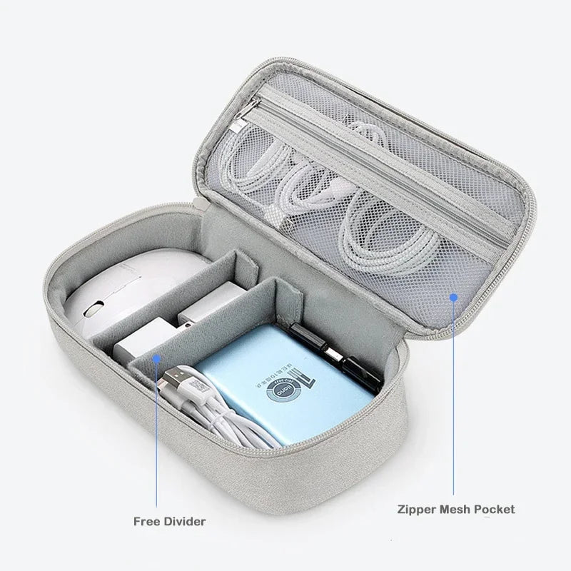 TechTidy TravelSafe Kabel Organizer Tasche | Wasserdicht & Kompakt | Für Reisen & Elektronik-Zubehör | In M & L erhältlich