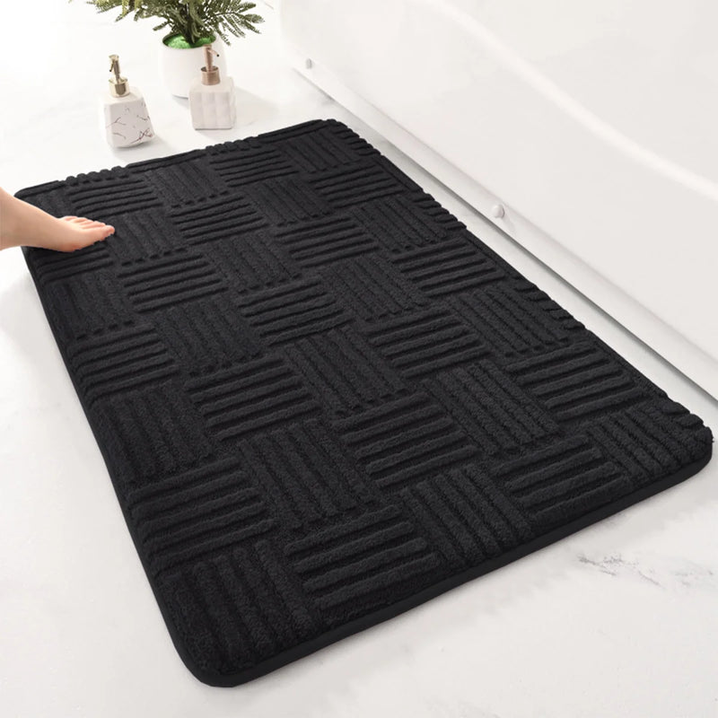 Badematte AquaStripes | Rutschfest & Saugstark | Weich & Pflegeleicht | Für Bad & Eingang