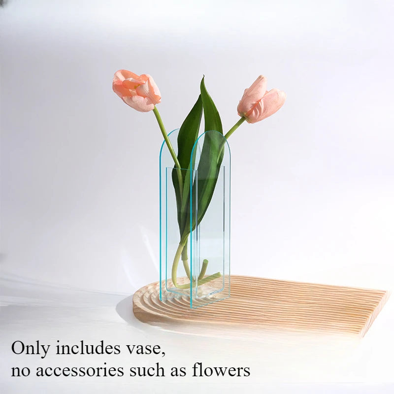 ClearElegance | Acryl Vase Transparent | Minimalistisches Deko-Element | Für Blumen & Hydrokultur