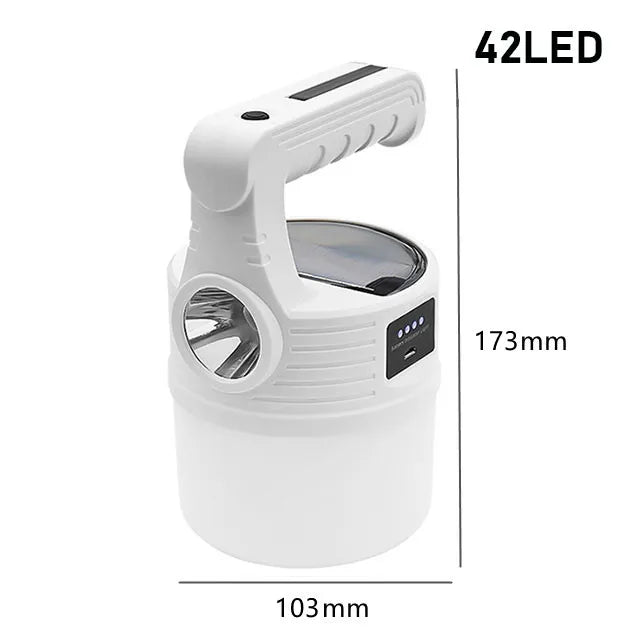 Solar-Campinglampe LumiCamp Solar | USB-Wiederaufladbar & Taschenlampenfunktion | Tragbar & Hell | Für Zelt, Outdoor & Notfälle