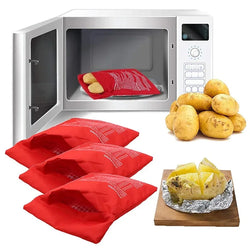 Mikrowellen-Kartoffelbeutel QuickTato | Für Ofenkartoffeln in 4 Minuten | Wiederverwendbar & Waschbar | 19 × 25 cm