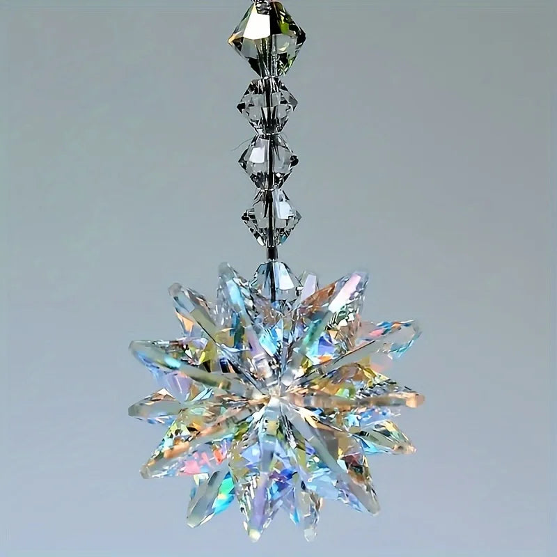 Stelloria | Kristall Suncatcher Stern | Funkelnder Glasanhänger | Fenster- & Raumdeko