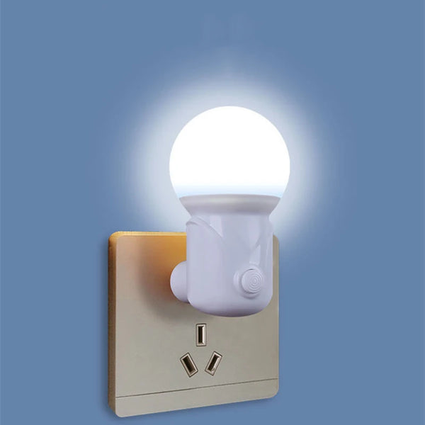 LumoEase LED-Nachtlicht mit EU-/US-Stecker | 2 Lichtfarben & Dimmfunktion | Augenschonend & Energiesparend | Für Schlafzimmer, Flur & Wohnzimmer