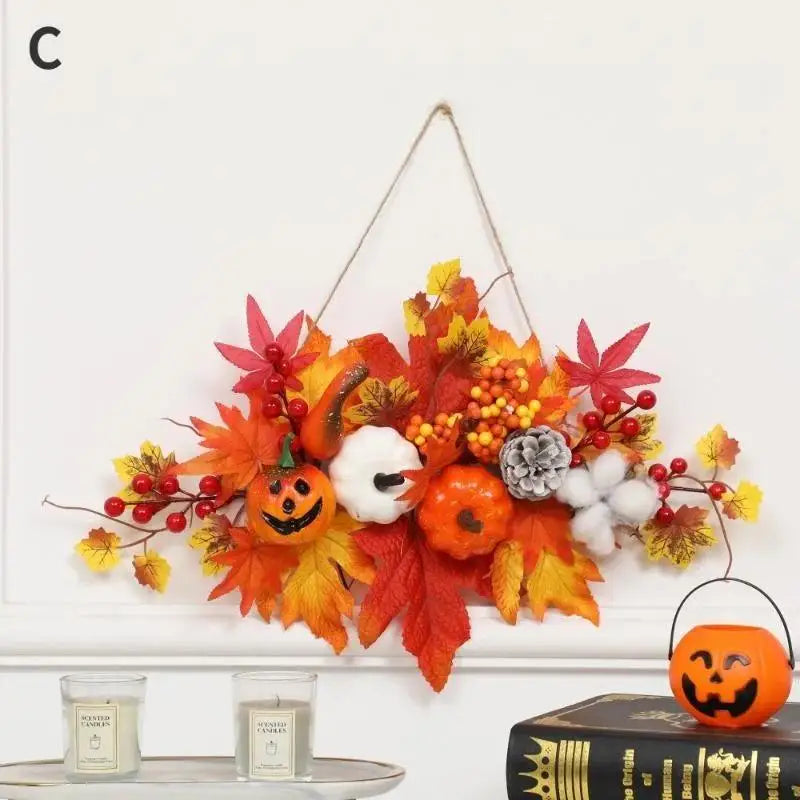 Autumnia | Kürbis-Ahorn Girlande | Herbstdeko & Halloween | 1 Stück