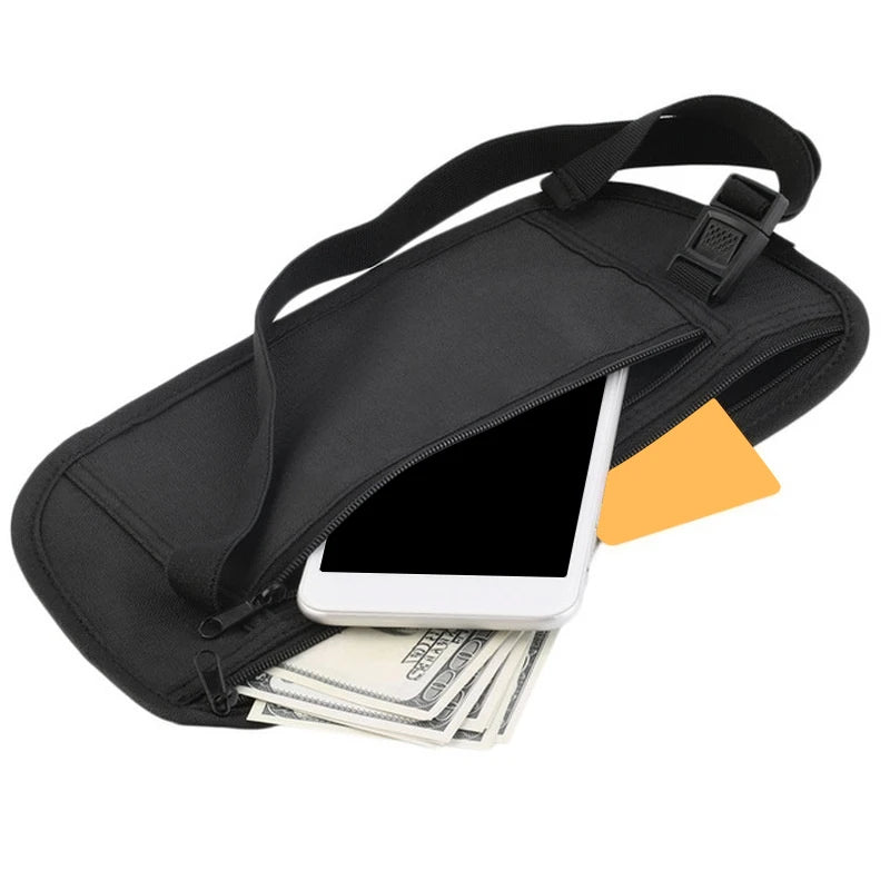 Reise-Gürteltasche SafePouch | Unsichtbare Bauchtasche für Reisepass & Geld | Flach & Sicher | 26×13 cm | Für Reisen & Sport
